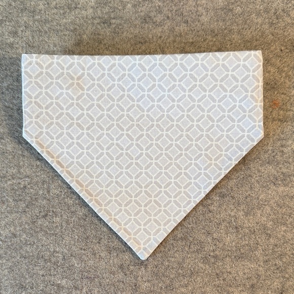 Geometric Patterned Cream Scrunchie Dog Bandana - Picture 1 of 2